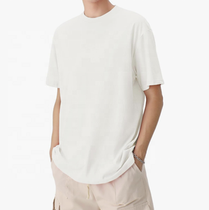 T-shirts en coton à séchage rapide pour hommes, coupe oversize unisexe, manches courtes, col rond, hauts basiques, tee-shirts athlétiques unis, logo de marque personnalisé imprimé - Product Image 5