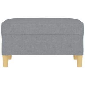 สตูลวางเท้าและออตโตมันผ้าโพลีเอสเตอร์สีเทาอ่อน 100% พร้อมโฟมไม้อัด - Product Image 3