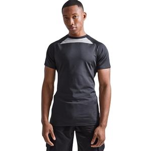 Camisetas de Gimnasio Personalizadas OEM para Hombre, Cuello Redondo, Corte Ajustado, 100% Poliéster, Manga Corta, Lisas, Largas, para Entrenamiento - Product Image 2