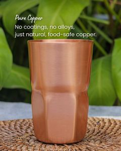 Gobelet en verre de cuivre écologique, vaisselle ayurvédique pour boissons santé, réutilisable et durable pour un style de vie écoresponsable à la maison - Product Image 6