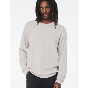 Sweat-shirts en molleton Bella+Canvas Style 3901 100% coton écologique à manches raglan longues, couleur unie, étiquette privée pour hommes - Product Image 3
