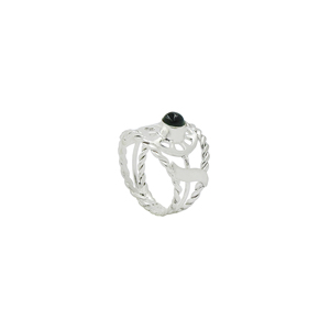 Natural Green Onyx 5mm Round Gemstone <b>Ring</b> Silver Plated Brass Handmade <b>Statement</b> <b>Ring</b> Wholesale Jewelry - Product Image 1
