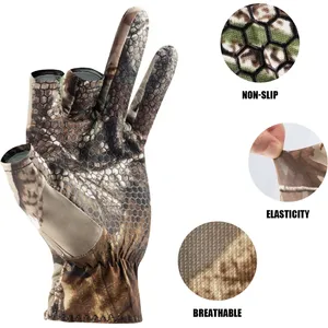 Guantes de Caza de Poliéster Transpirable de Primera Calidad, Camuflaje, Dedos Completos, Deportes al Aire Libre, Pantalla Táctil, Logotipo Personalizado, Proveedor de Fábrica OEM - Product Image 4