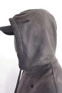 Sudaderas con capucha y sudaderas de felpa para hombre con logotipo personalizado OEM, lavado ácido, bordado desgastado. - Product Image 5