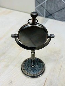 Black Modern Brass <b>Table</b> <b>Clock</b> with Designer Base Handmade and Portable Promotional Gift-OLD WORLD TREASURE HANDICRAFTS BC-003 - Product Image 4