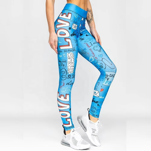 Nouvelle Tendance Leggings de Fitness et Yoga pour Femme Taille Haute, Extensibles dans les Quatre Sens, Anti-UV, par Sublimation - Product Image 2