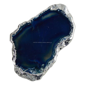 Posavasos y almohadillas de piedra de ágata Diseño de vajilla Decoraciones para el hogar Mesa de comedor y diseño de restaurante Posavasos naturales con forma antigua - Product Image 1