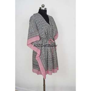 Vestido de Verano Informal Midi Ajustado al Cuerpo, 100% Algodón Puro, Hecho a Mano, Estilo Coreano, Estampado Floral, Ligero, para la Playa - Product Image 6