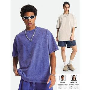 Camisetas de algodón oversize para hombre, estilo vintage, lavado ácido, holgadas, de manga corta, cómodas e informales para el día a día. - Product Image 3