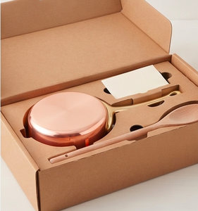 Rosy Gold Copper Sauce <b>Pan</b> With Aluminum Alloy Handle Minimalist Design No Coating For Gas Use <b>And</b> Induction Stoves Use - Product Image 6