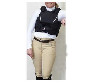 Women's Black Horse Riding Body Protector Vest Sleeveless Zipper Closure Breathable Equestrian Wear - Product Image 3