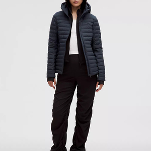 High Quality OEM ODM Women's Hooded Down Coat Solid Color Full <b>Sleeve</b> Zipper Closure Winter Warm Outerwear Casual Style - Product Image 5
