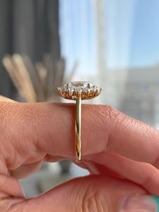 Gorgeous Oval Cut Diamond Floral Ring For Women's Lab Grown 3.00CT With 14K Solid Gold Fine Engagement Surprise Gift For Lovers - Product Image 3
