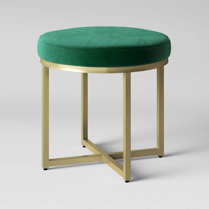 High on Sale Metal Side <b>Stool</b> with Upholstery for Home and Hotel Decor Use in Living Room Gym Dressing Table Poufs - Product Image 1