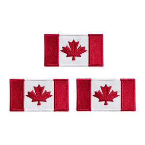 Parche Bordado 3D Termoadhesivo Personalizado de Fábrica de Alta Calidad con Bandera de Canadá y Varios Países para Ropa - Product Image 2
