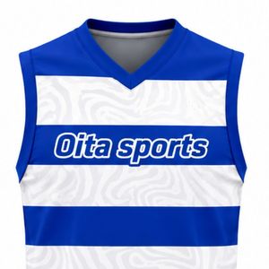 Blue White Volleyball Sleeveless Shirt Athletic Team Sportswear Top Match Uniform Practice Training Performance Clothing - Product Image 5