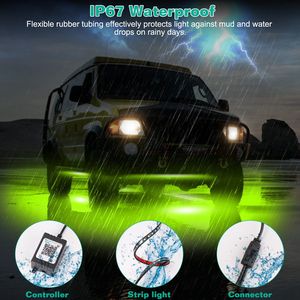 Striscia LED RGB Impermeabile per Illuminazione Sottoscocca Auto, Controllo Remoto e App per Interni con Illuminazione Sottoscocca RGB - Product Image 6