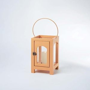Farol Colgante Rústico de Madera, Caja de Exhibición de Flores, Centro de Mesa de Cristal para Bodas, Farol Decorativo para Jardín - Product Image 1
