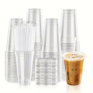 Elegant Disposable <b>Cups</b> With Colorful Covers For Bubble Tea Smoothies And <b>Drinks</b> 8oz Logo Printing For Restaurant And Cafe Use - Product Image 5