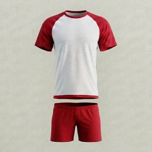 Conjunto Deportivo de Fútbol para Hombre, Camiseta y Pantalones Cortos de Poliéster, Transpirable, Ligero, Ropa Deportiva de Entrenamiento, Logotipo Personalizado - Product Image 1