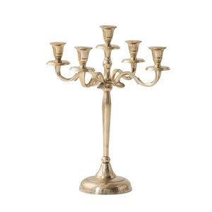 <b>Tall</b> Polished Metal 5 Arm Candelabra Candlestick Stand <b>Dining</b> <b>Table</b> Centerpiece Wedding Hotel Home Decor - Product Image 4