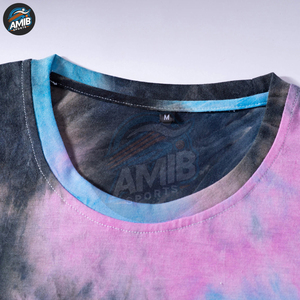 Camisetas Tie Dye Personalizadas para Hombre con Logotipo Disponible, Manga Corta, Algodón, Ropa Urbana al por Mayor para el Verano - Product Image 3