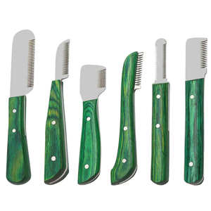 Juego de 6 Cuchillos de Peluquería Canina de Acero Inoxidable con Mango Antideslizante, Herramienta para Recortar el Pelo - Product Image 1