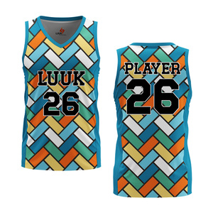 Camisetas de Baloncesto Personalizadas con Estampado, Mezcla de Poliéster/Spandex, Transpirables, de Secado Rápido, Talla Grande, sin Mangas, Cuello en V - Product Image 3