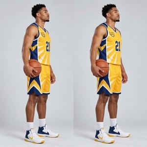 Conjunto de Uniforme de Baloncesto Deportivo Premium, Transpirable, Ligero, de Tela de Poliéster, Ajuste Atlético Cómodo, Jersey y Pantalones Cortos - Product Image 6