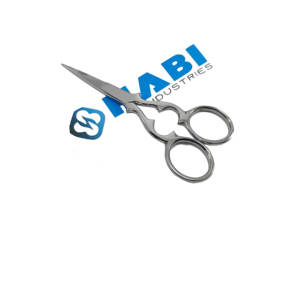 Industrial 3.5\" Chrome-Coated Embroidery Scissors Smooth <b>Edge</b> Printed Handle Stainless Steel Crafting Thread Cutting Shears - Product Image 2