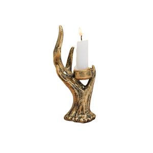 Porte-bougie en forme de bois de cerf, doré, résistant à la chaleur, décoration pour la maison - Product Image 1