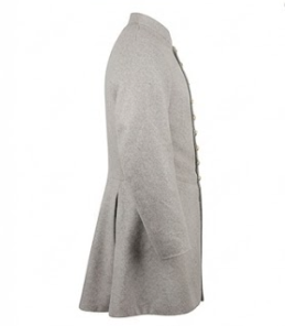 Manteau long pour homme en mélange de laine gris, style rétro, boutonné sur le devant, vêtement d'extérieur historique - Product Image 5