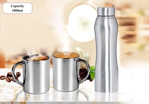 500ml Stainless Steel Vacuum Insulated Custom Logo Print <b>Gift</b> Set Leak Proof Thermal Flask 2 Cups for Travel <b>Office</b> Outdoor - Product Image 4