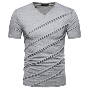 Camisetas de manga corta para hombre, de tela suave, ligeras y transpirables, con cuello en V, para actividades diarias informales con comodidad. Camisetas con cuello en V para hombre. - Product Image 4