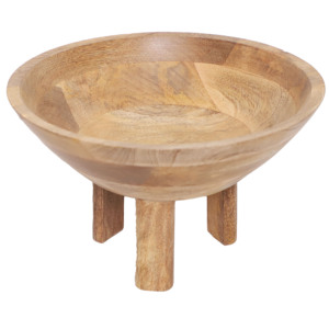 Bol décoratif en bois à motif animalier SB-021 |   Design artisanal de style moderne du milieu du siècle |   Ensemble de 3 pièces |   Aqudus Saleem - Product Image 1