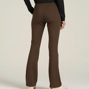 Pantalones Deportivos de Felpa de Algodón Grueso, Color Sólido, con Costura Frontal, Logotipo Personalizado, Estilo Flare, para Verano, Novedad 2025 - Product Image 6