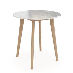 Table d'appoint réglable et flexible, style moderne et minimaliste, en bois massif et papier imitation marbre, stable, pour la maison et la cuisine - Product Image 3