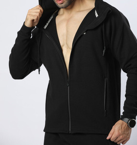 Chándal Deportivo Informal de Invierno para Hombre, con Capucha y Cordón Ajustable, de Forro Polar, Manga Larga, Color Sólido, Transpirable, de Poliéster, con Bolsillos Laterales - Product Image 1