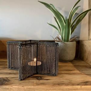 Star metal tealight candle holder for gift and home decor wedding decoration gift for family festival colorful - Product Image 1