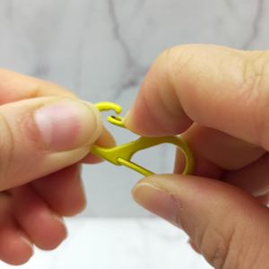 Mousqueton à ressort à double barrière en alliage de zinc peint en forme de S pour accessoires d'artisanat et usage quotidien - Product Image 2