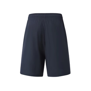 Pantalones Cortos Deportivos de Secado Rápido para Hombre, Color Azul Marino Sólido, con Cintura Ajustable con Cordón y Raya Lateral, Estilo Bermuda de Poliéster Tejido de Longitud Media - Product Image 2