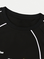 Ensemble T-shirt et Short Homme Tendance Streetwear Personnalisé Été Coupe Boxy Imprimé Rayé 100% Coton Ample et Lourd