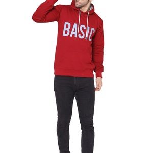 Sudadera con capucha de gran tamaño de algodón 100% ecológica para hombre con bolsillos, prendas de vestir exteriores de invierno cómodas y elegantes al por mayor - Product Image 5