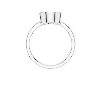 Anillo de bisel de plata de ley de oro blanco Premium, joyería personalizada, laboratorio, ovalado, rubí, amatista, clásico para fiesta de boda, hecho - Product Image 4