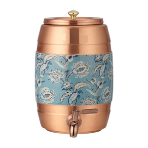 Tanque de agua de cobre puro con diseño de impresión esmaltada más vendido de alta calidad, dispensador de agua de tamaño y forma personalizados para Hotel y hogar - Product Image 6