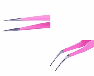 Pince à épiler en acier inoxydable à pointe incurvée - Outil de beauté durable et antistatique pour le coiffage des cils - Product Image 3