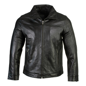 Premium Quality <b>Men's</b> Leather <b>Jackets</b> with Zipper Closure <b>Warm</b> Lining Casual Wear Fashion Zipper Style Leather <b>Jackets</b> for <b>Men</b> - Product Image 5