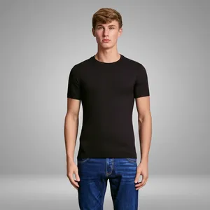 T-shirt tendance pour homme, style urbain, coupe ample, impression de logo personnalisé, couleur unie, coton, coupe large, vêtements décontractés, mode streetwear - Product Image 3