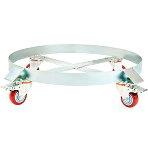 2 Carrelli per Fusti da 55 Galloni (1000 Libbre) Resistenti, con Capacità di Carico di 450 kg, Carrello Manuale Anti-Ribaltamento per Fusti e Barili - Personalizzabile OEM - Product Image 1