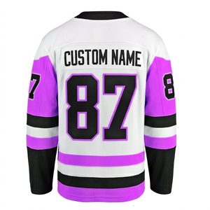 Customized Adult Breathable Ice Hockey Jersey Professional Team Wear Embroidered Sublimation Customized Training Kit For Unisex - Product Image 4